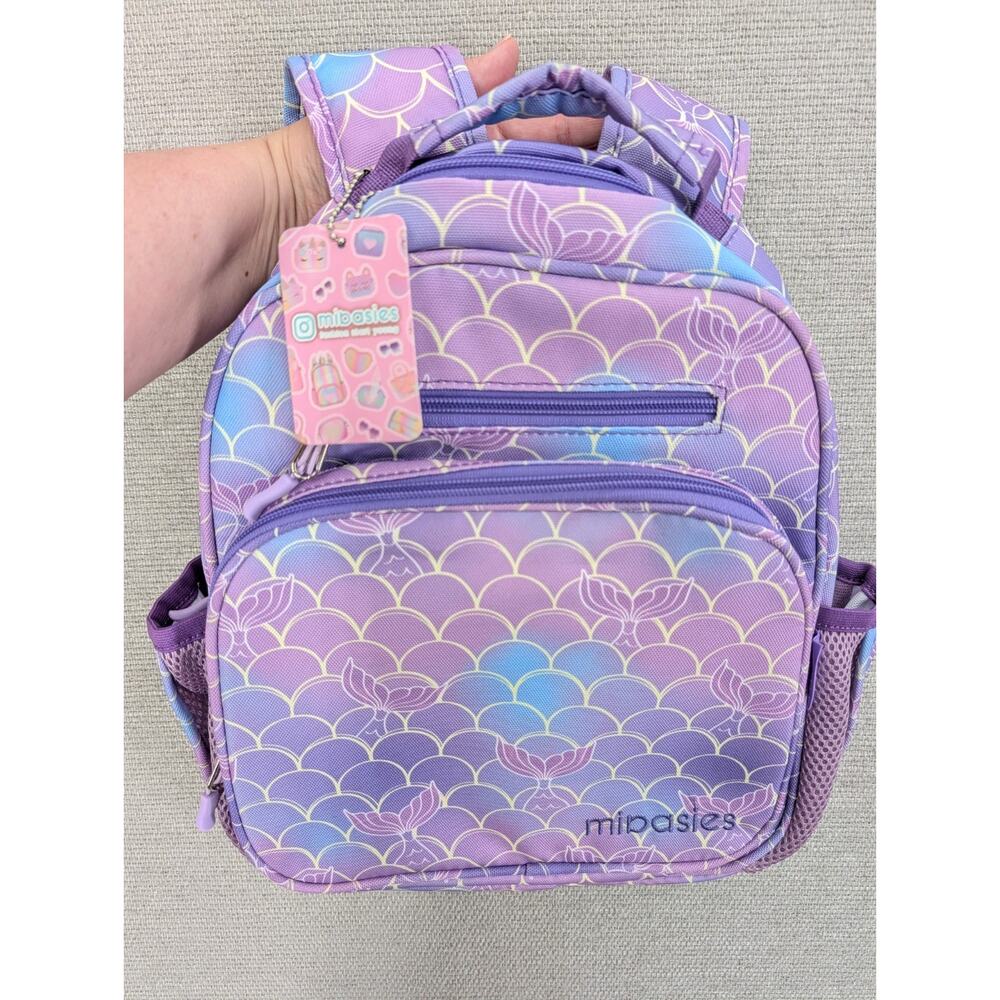 Mibasies Toddler Backpack Mermaid Preschool Girls Bag NWT Purple Pink Blue